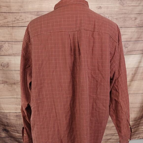 ROUNDTREE & YORKE 40s TWILL CHECK LONG SLEEVE BUTTON DOWN SHIRT MENS SIZE XL - Picture 4 of 7